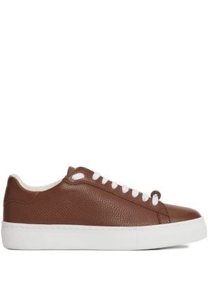 Fabiana Filippi loop charm-detail lace-up sneakers - Brown