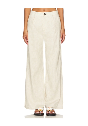 SNDYS Hale Linen Pants in Cream. Size L. Also in XL, XXL.