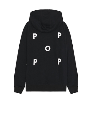 Pop Trading Company Logo Hooded Sweatshirt in Black/white in Black. Size L. Also in M.