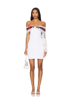 POSTER GIRL Coach Mini Dress in White. Size S. Also in XS.