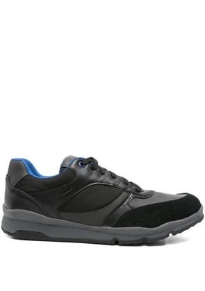Geox Sandford leather panelled sneakers - Black