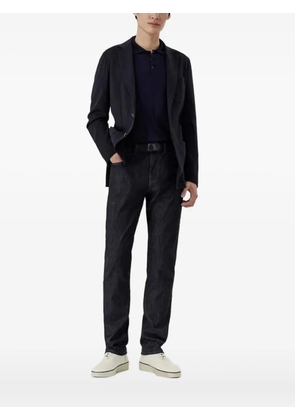 Canali notched-lapels blazer - Blue