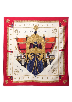 Hermès Pre-Owned 1992 Vue du Carrosse La Galère La Réale scarf - Red