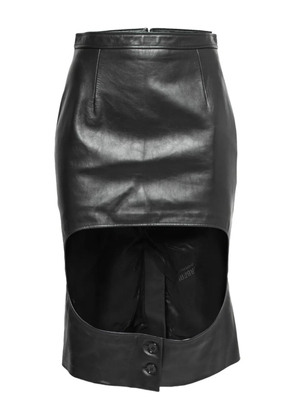 Burberry Pre-Owned leather skirt - Black