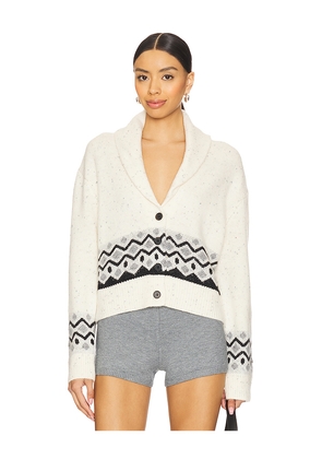 Tularosa Erina Fair Isle Cardigan in Cream. Size M. Also in S, XS.