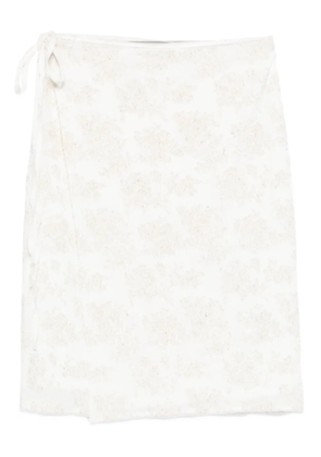 SIR. Blanca wrap midi skirt - Neutrals