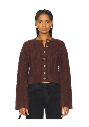 Tularosa Hunter Cardigan in Chocolate. Size L. Also in M, S, XL, XS.