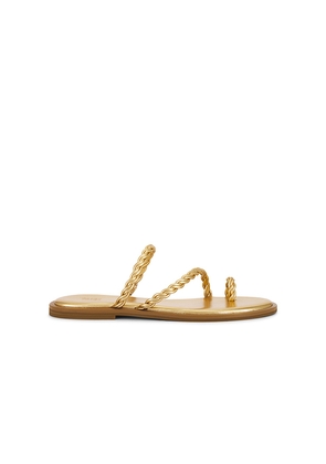 PAIGE Allegra Sandal in Metallic Gold, yellow. Size 6. Also in 7, 9.