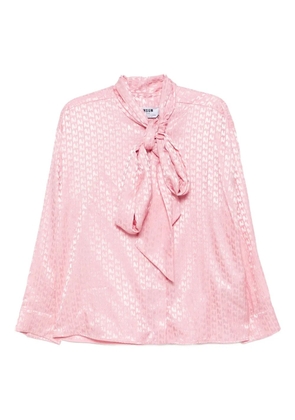 MSGM pussy-bow shirt - Pink