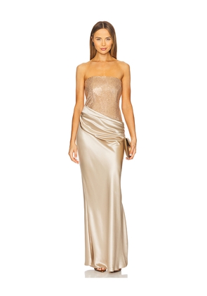 retrofete Alexandra Dress in Metallic Gold. Size L. Also in S, XS.