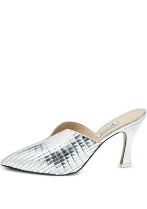 The Attico stiletto mules - Silver