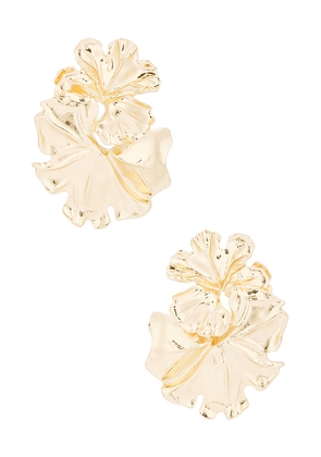 petit moments Noveldo Earrings in Metallic Gold.