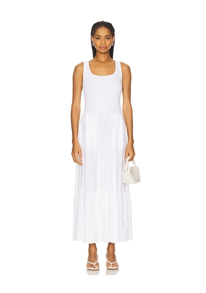 SUNDRY Mixed Media Dress in White. Size S. Also in XS.