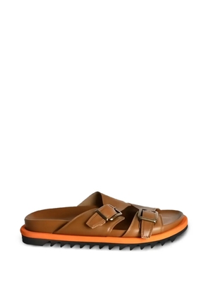 Dries Van Noten Pre-Owned buckled leather sandals - Brown