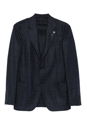 Lardini checked two-button blazer - Blue