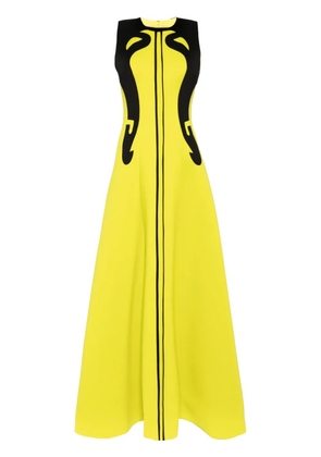 Saiid Kobeisy panelled neoprene gown - Green