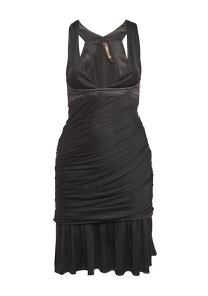 Roberto Cavalli Vintage satin ruched dress - Black
