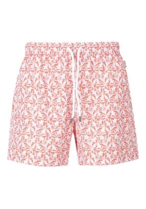 Fedeli floral-print swim shorts - Orange