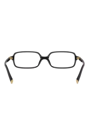 Miu Miu Eyewear rectangle-frame logo-lettering glasses - Black