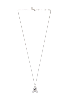 petit moments Bubble Initial Necklace in Metallic Silver. Size I. Also in R.