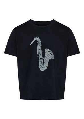 MM6 Maison Margiela saxophone-print T-shirt - Black