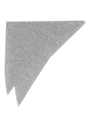 Faliero Sarti crystal-embellished cashmere scarf - Grey