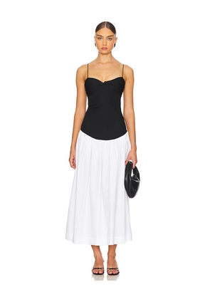 SWF x REVOLVE Drop Waist Dress in Black,White. Size L. Also in M, XS.