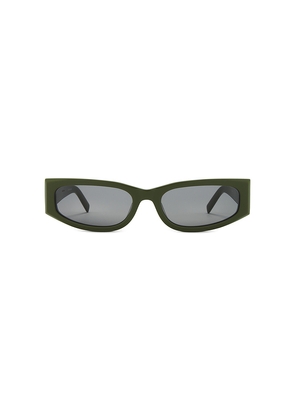 St. Agni Everyday Rectangle Sunglasses in Olive.