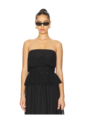 Posse Beryl Strapless Top in Black. Size M. Also in S.