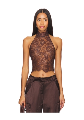 retrofete Violet Top in Chocolate. Size L. Also in XL.
