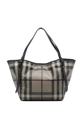 Burberry Pre-Owned 2000-2017 Small Smoke Check Coated Canvas Canterbury tote bag - Grey