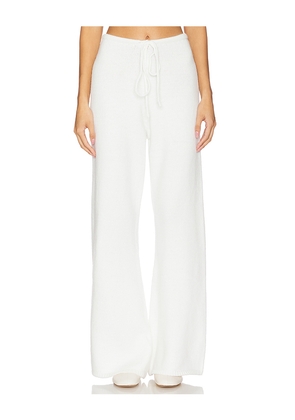 SNDYS Maja Knit Pant in White. Size L. Also in M, XL.