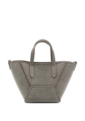 Brunello Cucinelli embellished tote bag - Silver