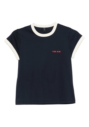 SIR. logo-embroidered T-shirt - Blue
