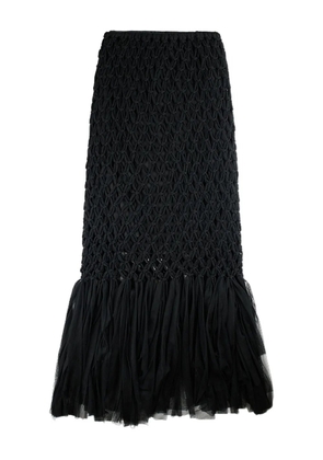 Song For The Mute macramé maxi skirt - Black