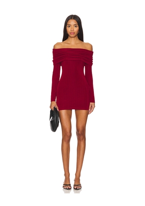superdown Megan Mini Dress in Wine. Size L. Also in M, S, XL, XS, XXS.