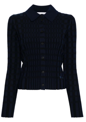 Maison Kitsuné checked knitted shirt - Black