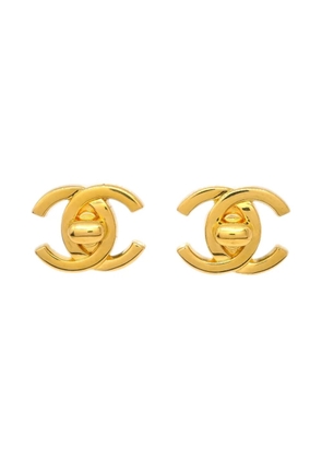CHANEL Pre-Owned 1996 CC turnlock cllip-on earrings - Gold
