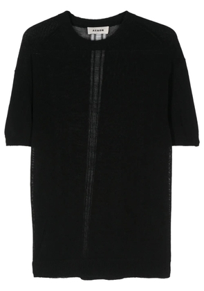 AERON Pliny semi-sheer knitted T-shirt - Black