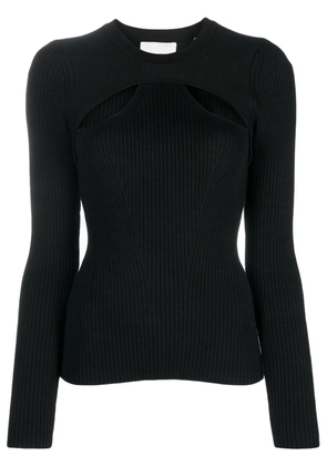 ISABEL MARANT Zana cut-out ribbed top - Black