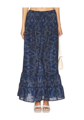 PEIXOTO Riley Maxi Skirt in Navy. Size L. Also in M, XL, XS.