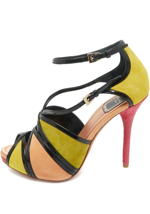 Christian Dior Pre-Owned peep-toe heeled sandals - Green