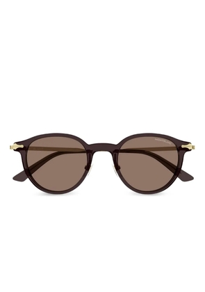 Montblanc round-frame sunglasses - Brown