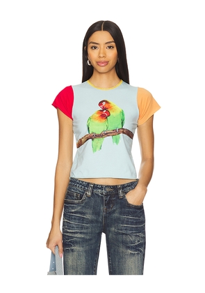 Tyler McGillivary Lovebird Tee in Baby Blue. Size S. Also in XL/1X, XS.