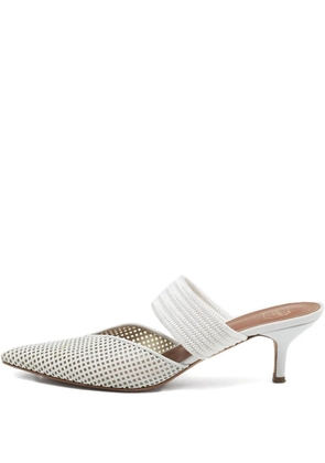 Malone Souliers Maisie perforated leather mules - White