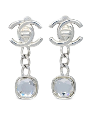 CHANEL Pre-Owned 1997 CC turn-lock clip-on earrings - Silver