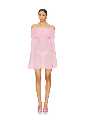 SEROYA Galli Mini Dress in Pink. Size L. Also in M, S, XL.