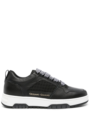 Giuliano Galiano Vyper logo-print leather sneakers - Black
