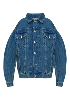 VETEMENTS button-fastening flap-pocket denim jacket - Blue