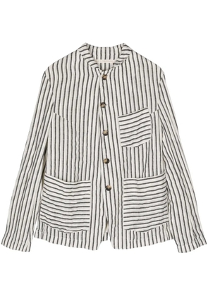 Forme D'expression stripe-pattern jacket - White
